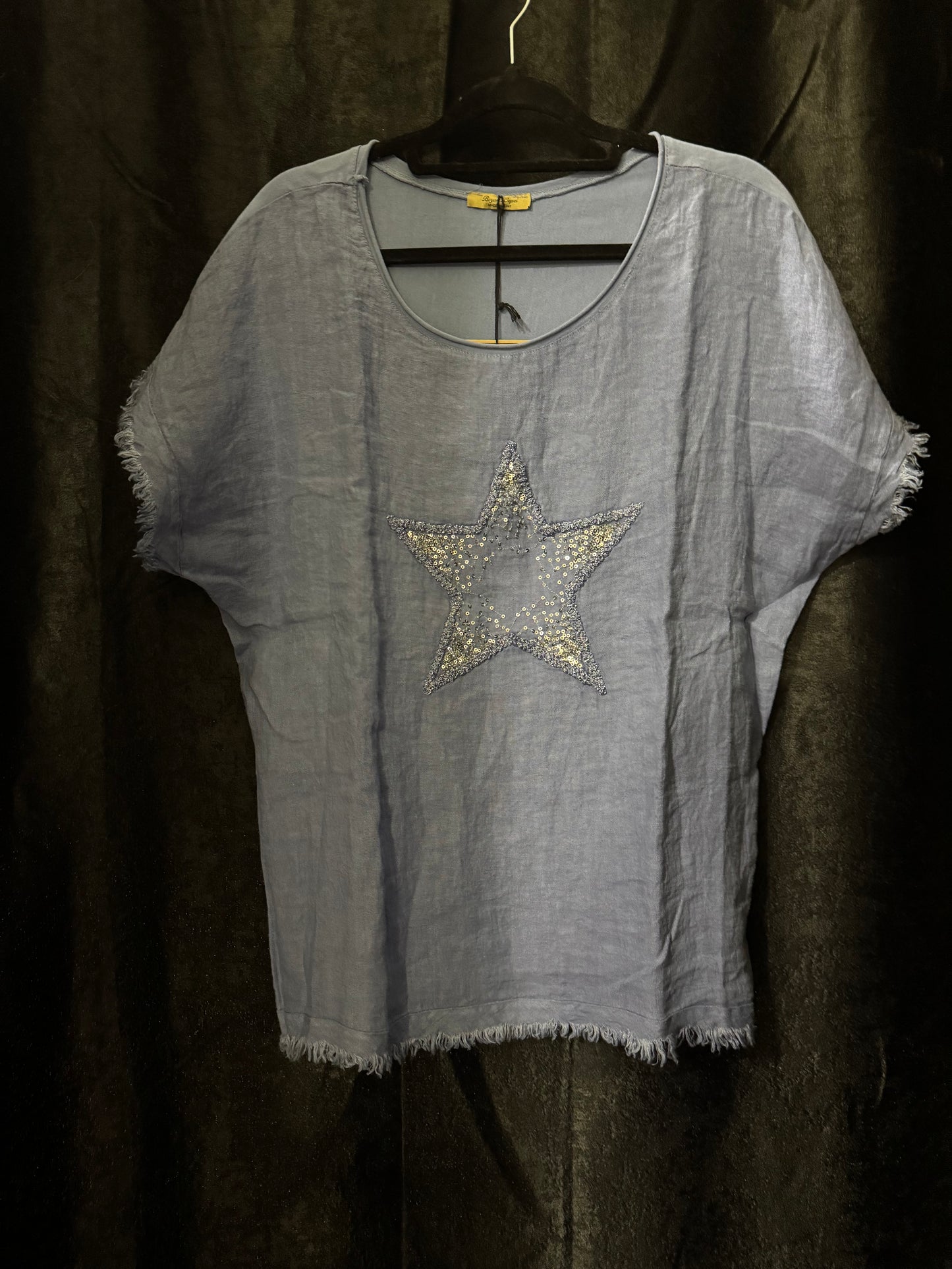 Star linen/cotton top