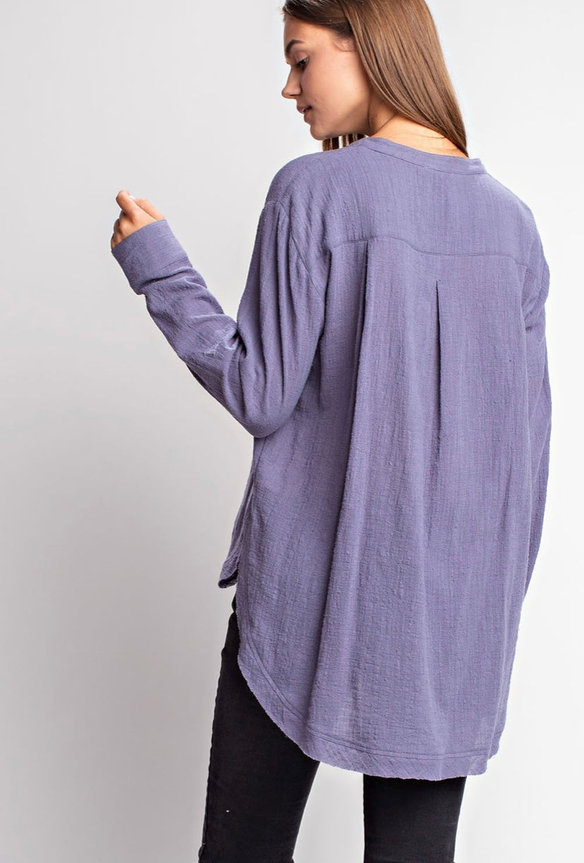 Cotton, 3/4 Button pocket shirt