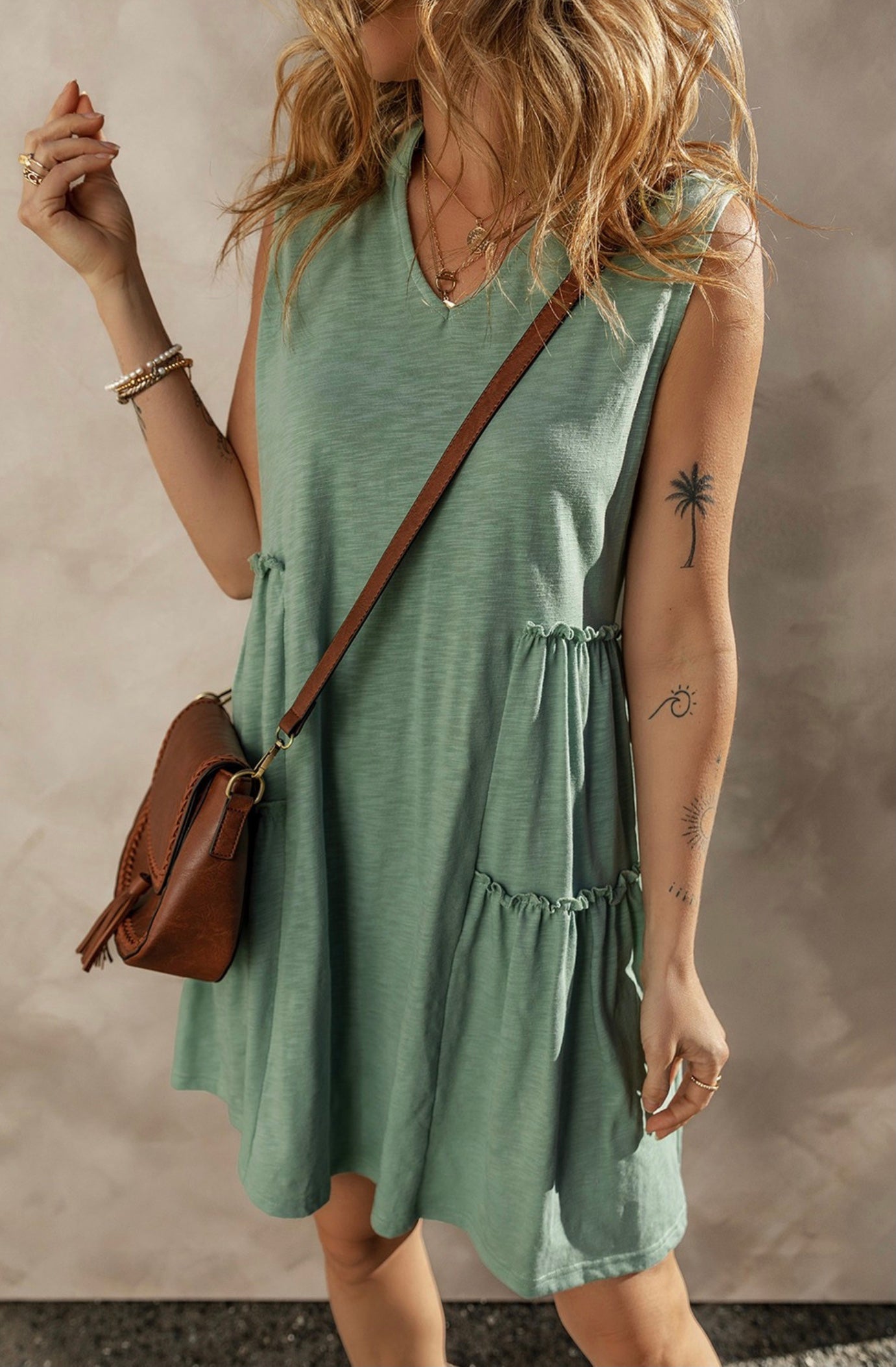 Sleeveless shift dress