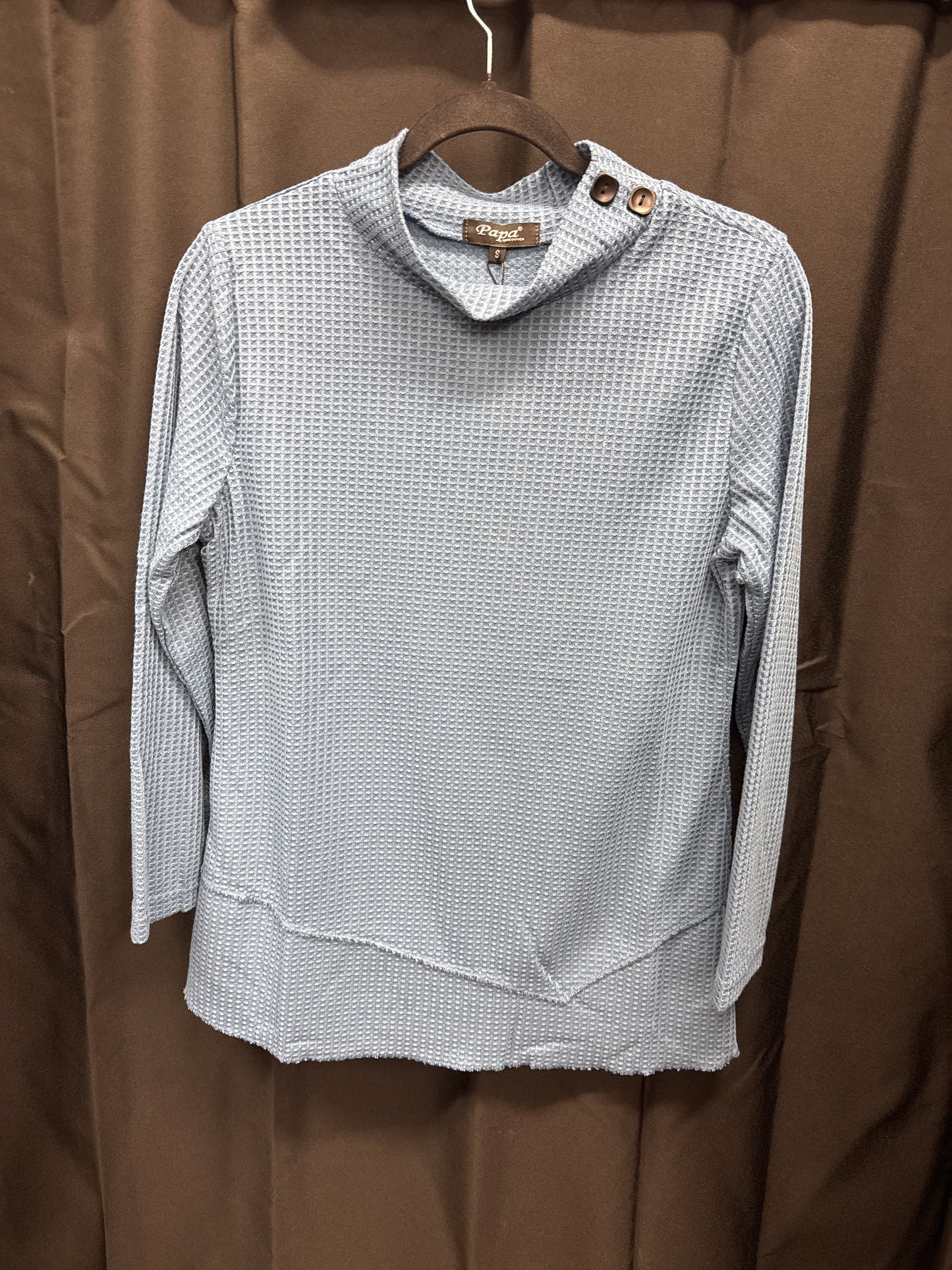 Blue waffle shirt