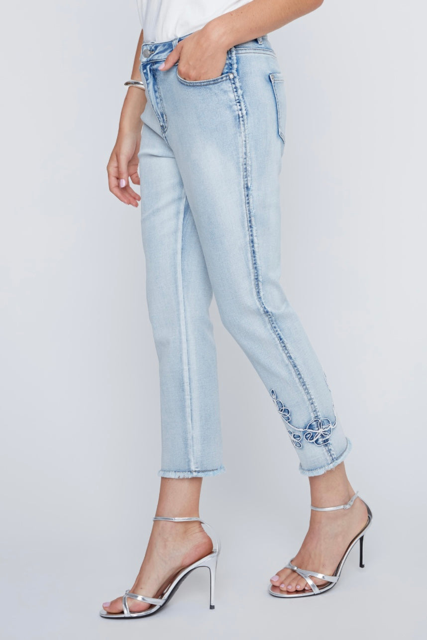 Flower Embroidery Jeans