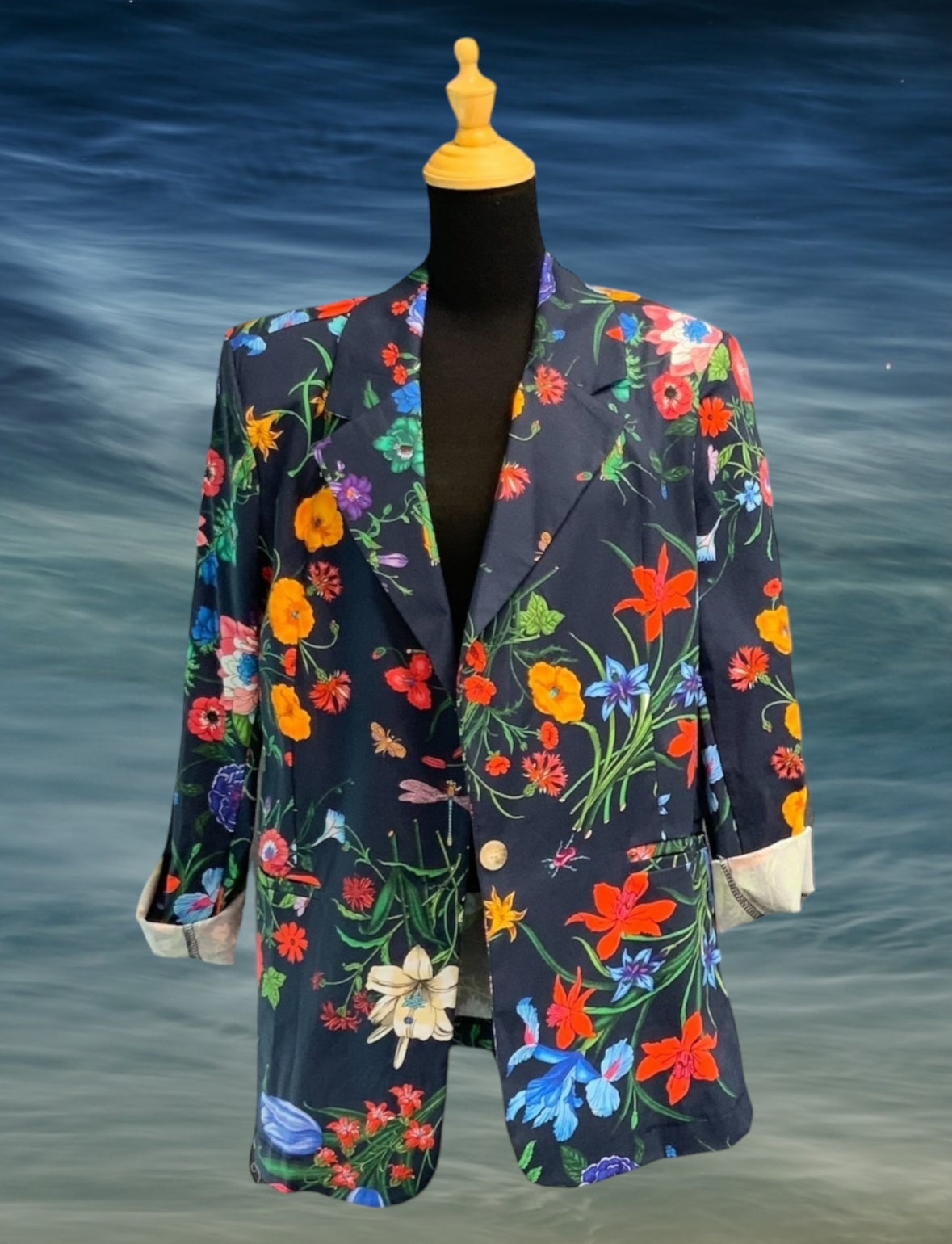 Floral Cotton Suit Jacket