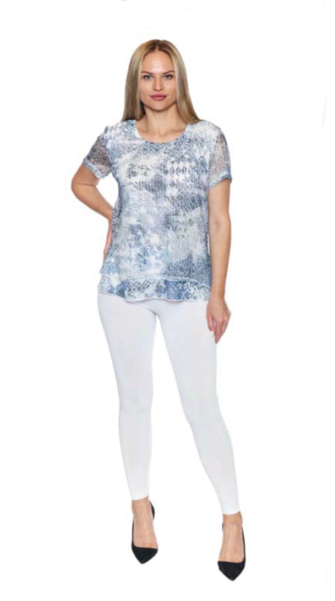 Blue Lace Top