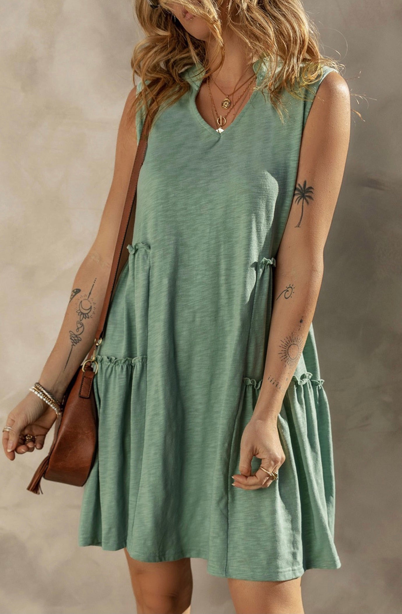 Sleeveless shift dress