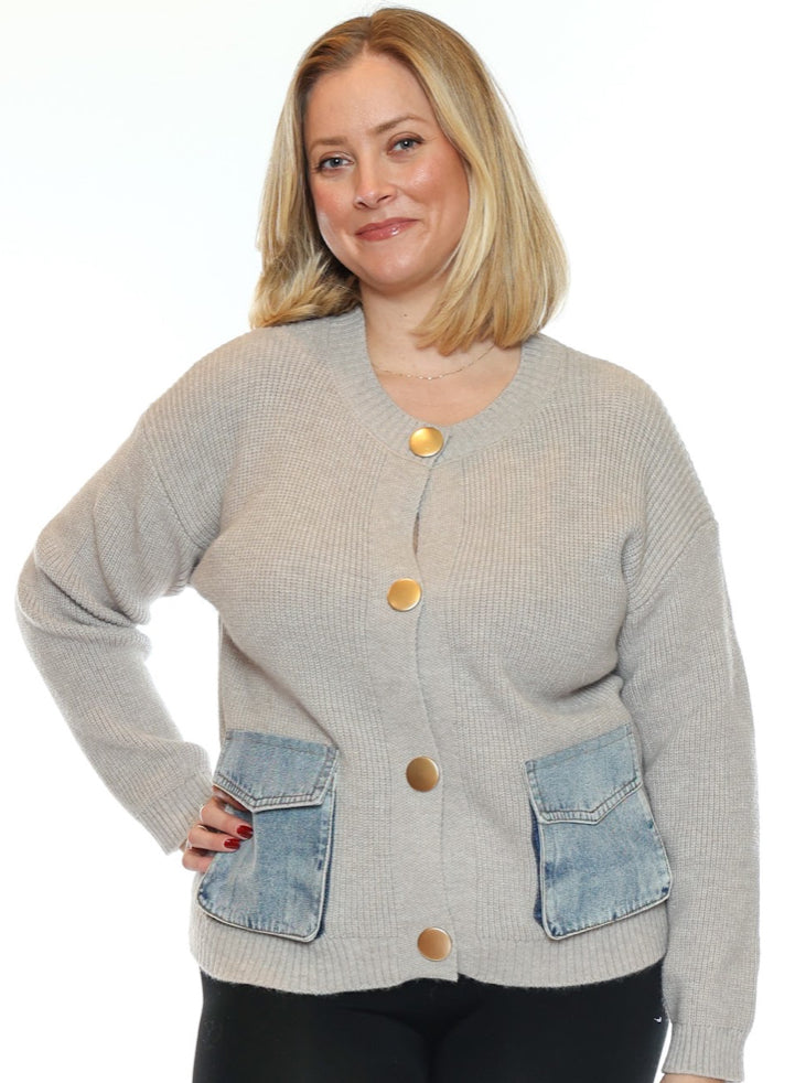 Gold Button Knit