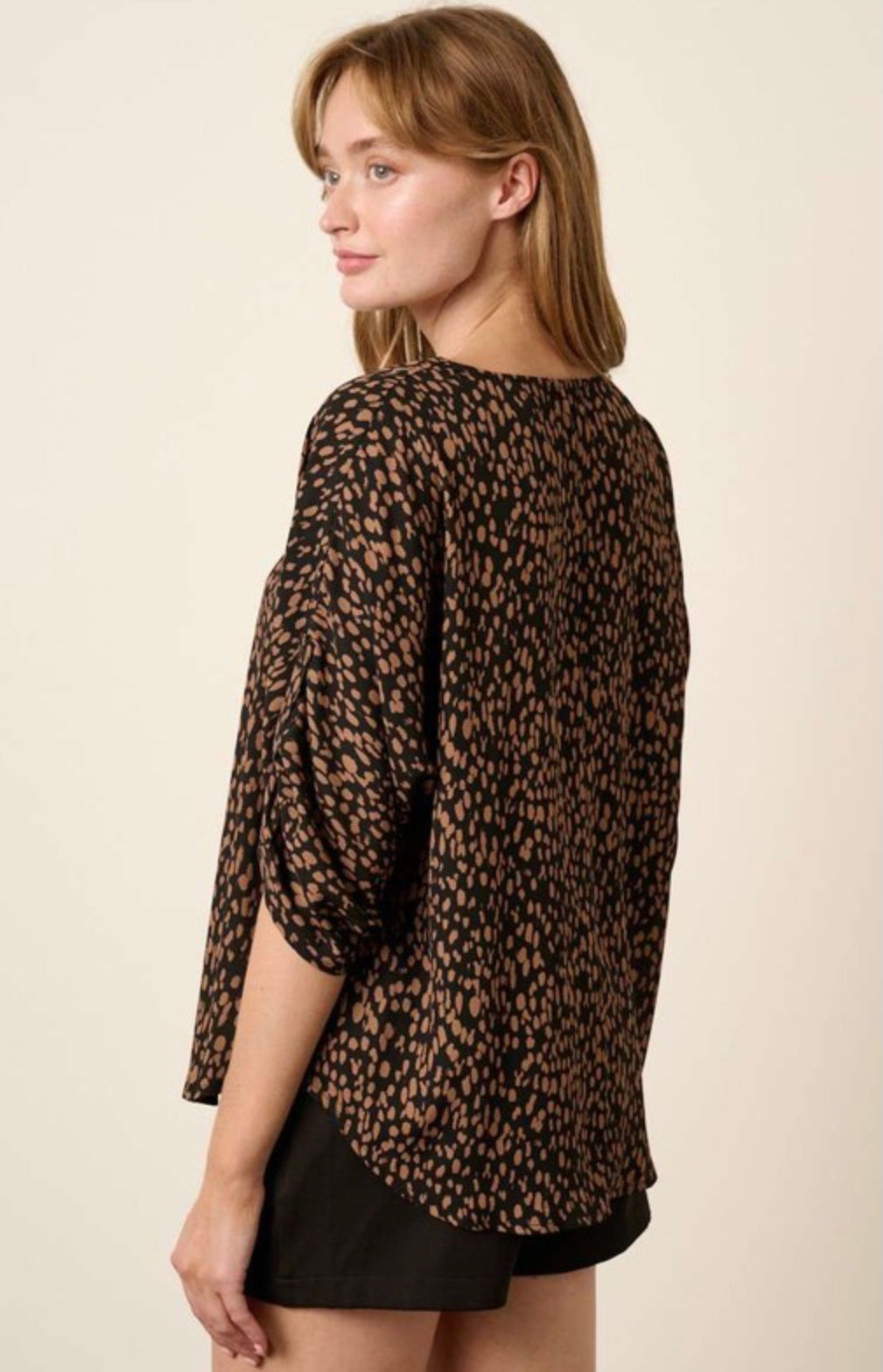 Print Dolman sleeve shirt