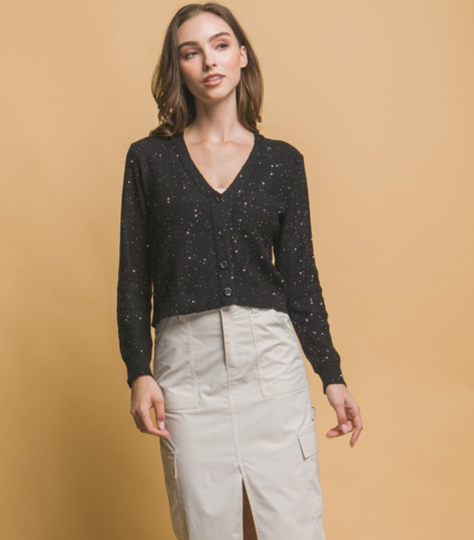 Love Tree Semi Cropped Cardigan