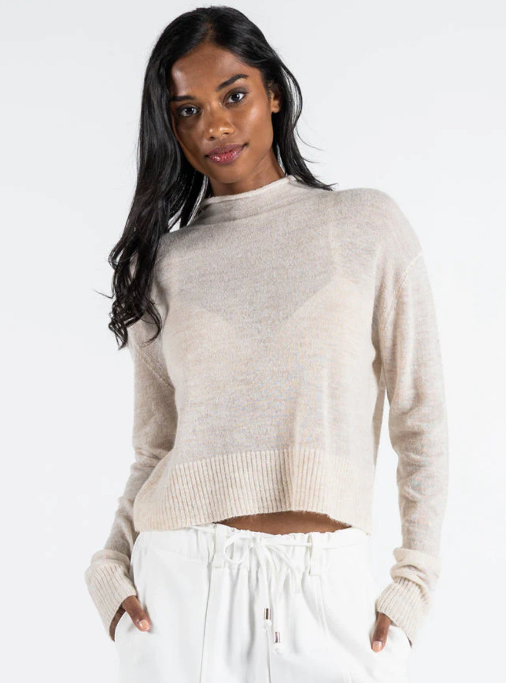 Light Knit Mock neck