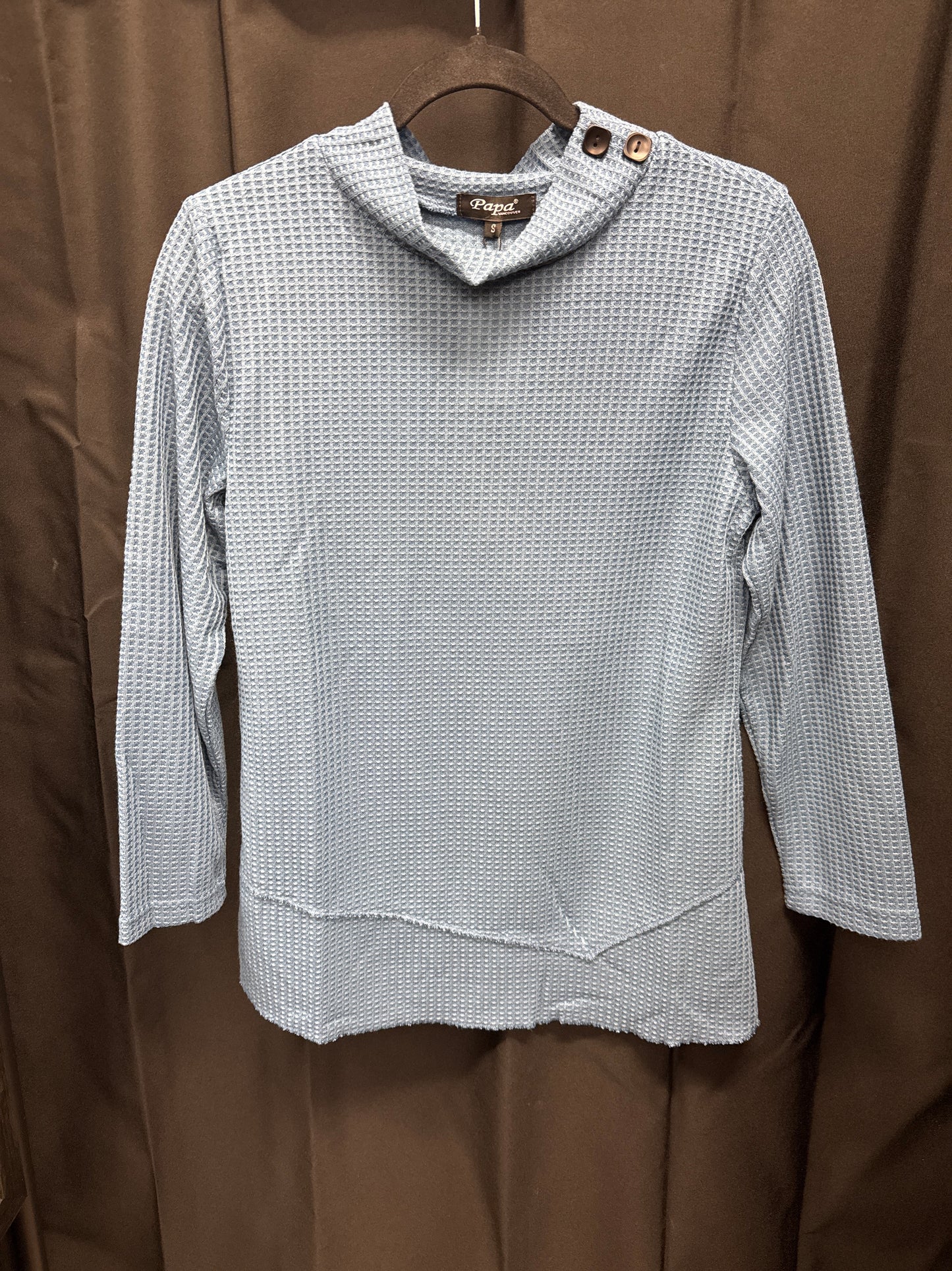 Blue waffle shirt