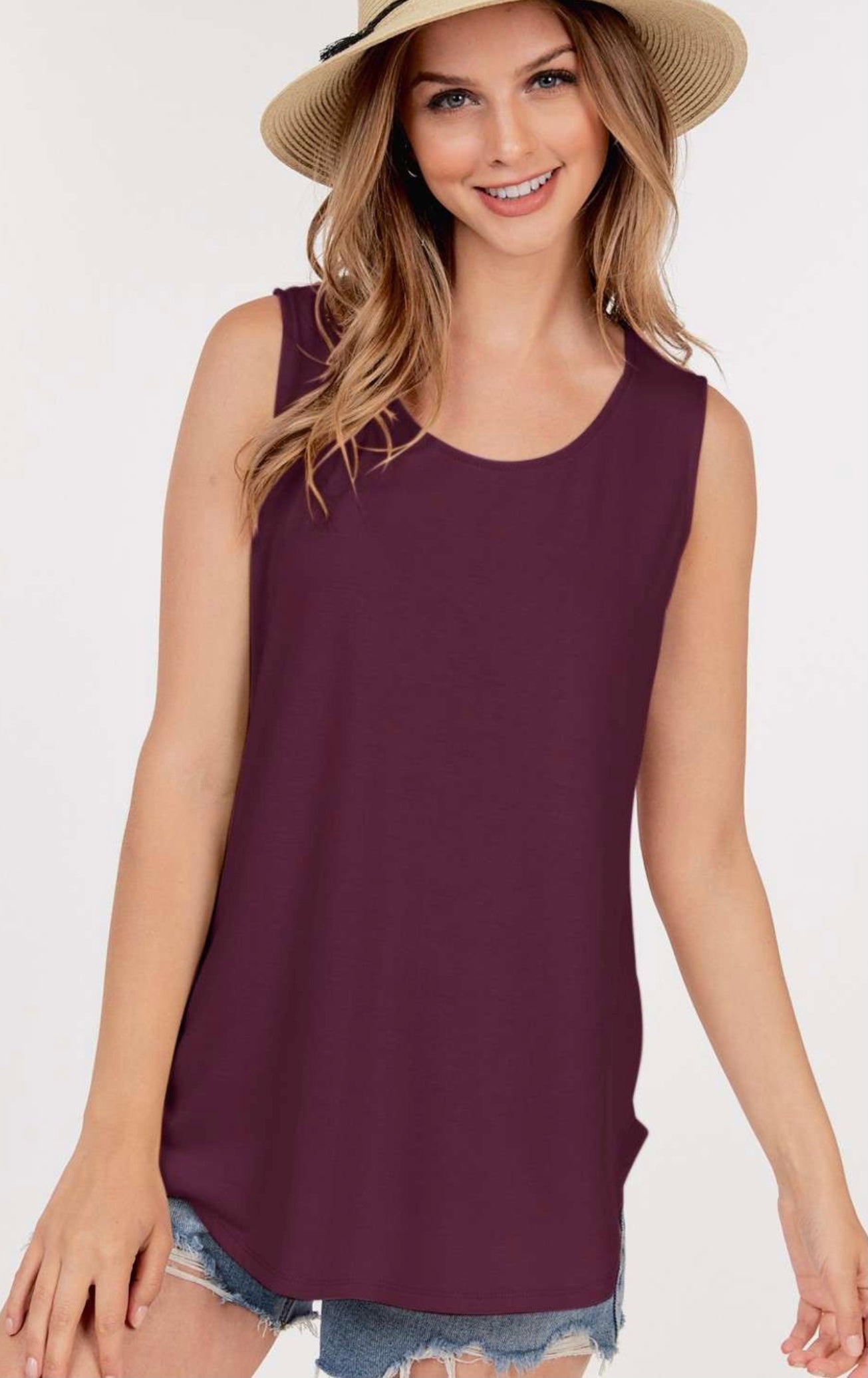 Basic Round Hem Tank Top