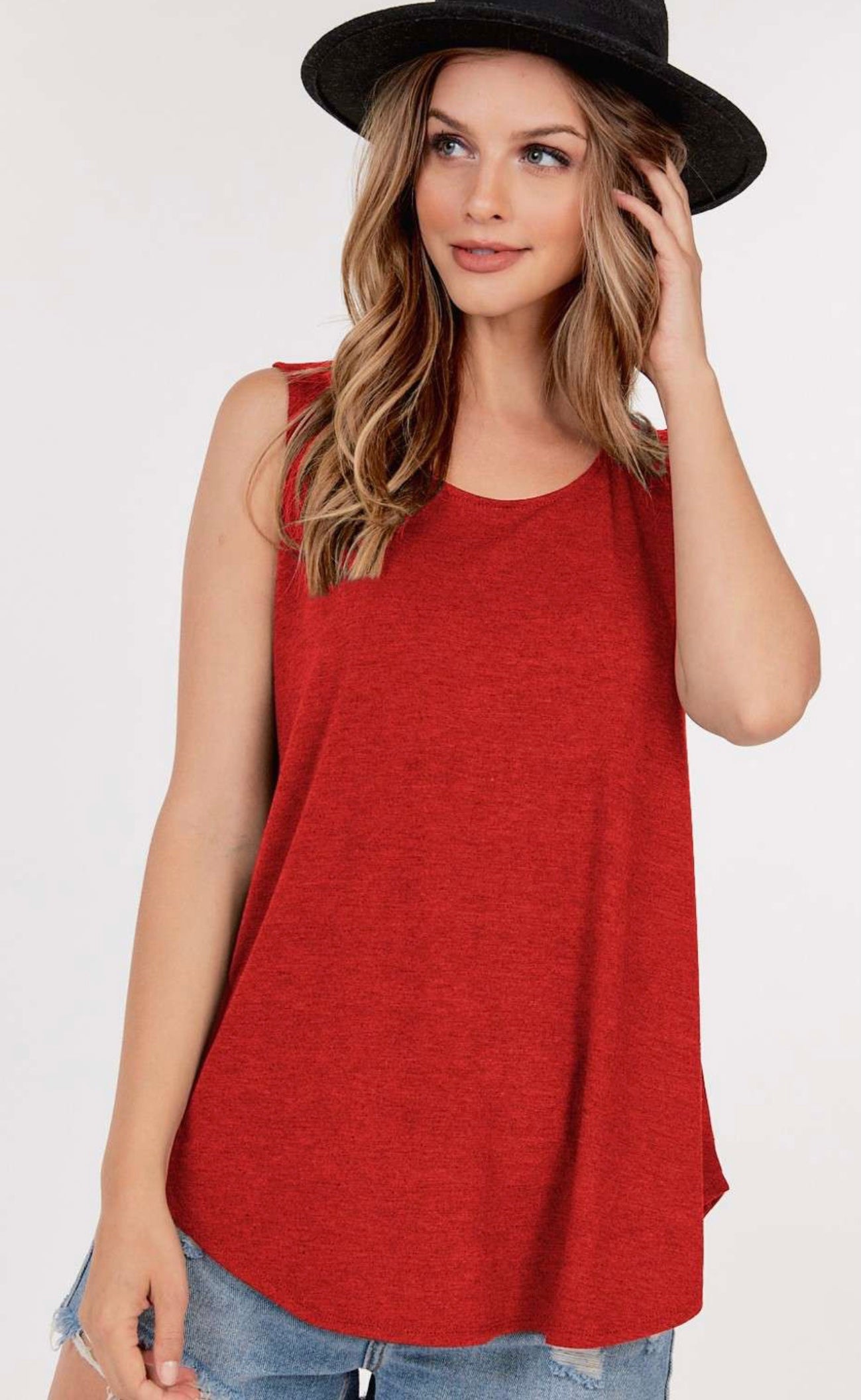 Basic Round Hem Tank Top