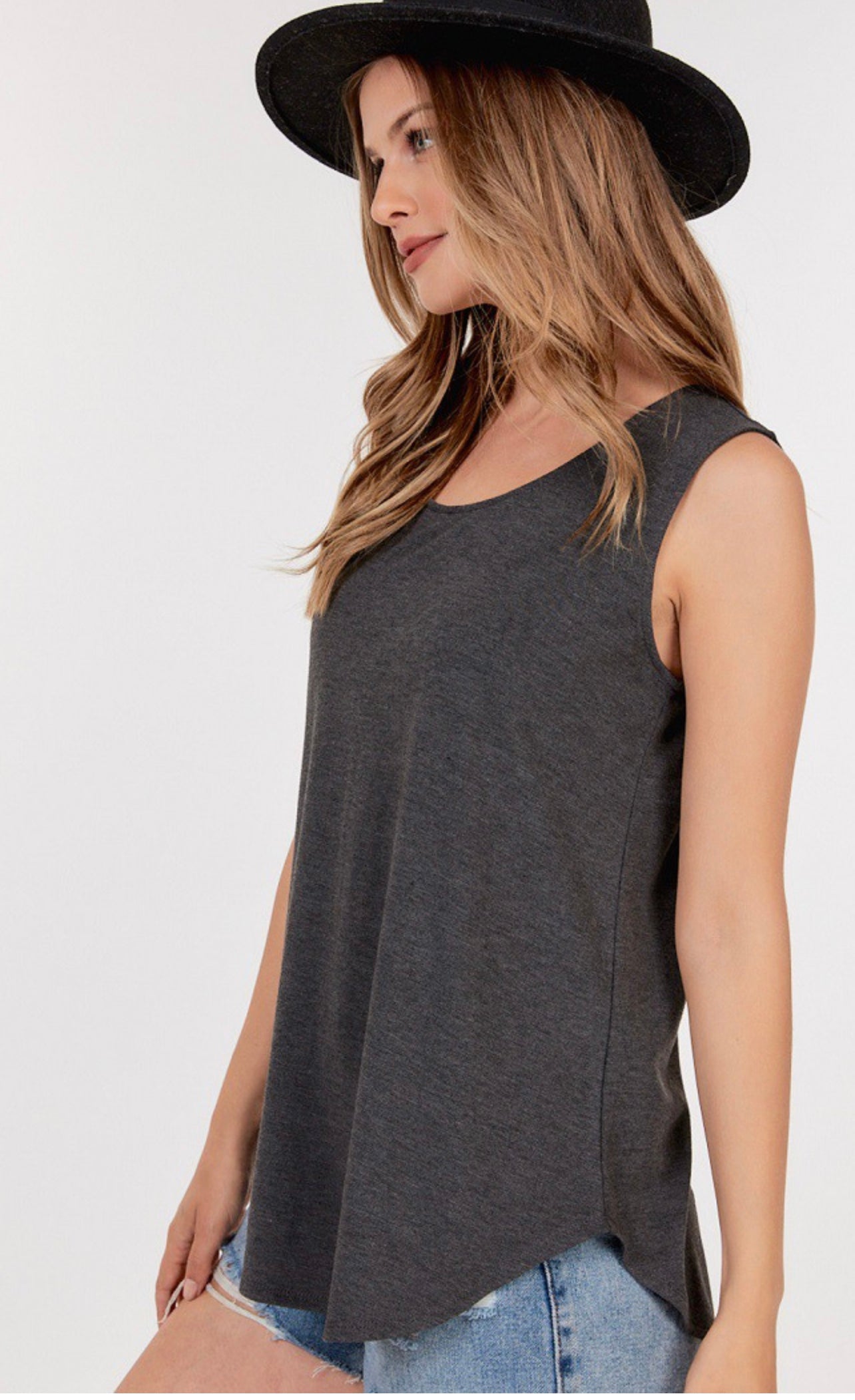 Basic Round Hem Tank Top
