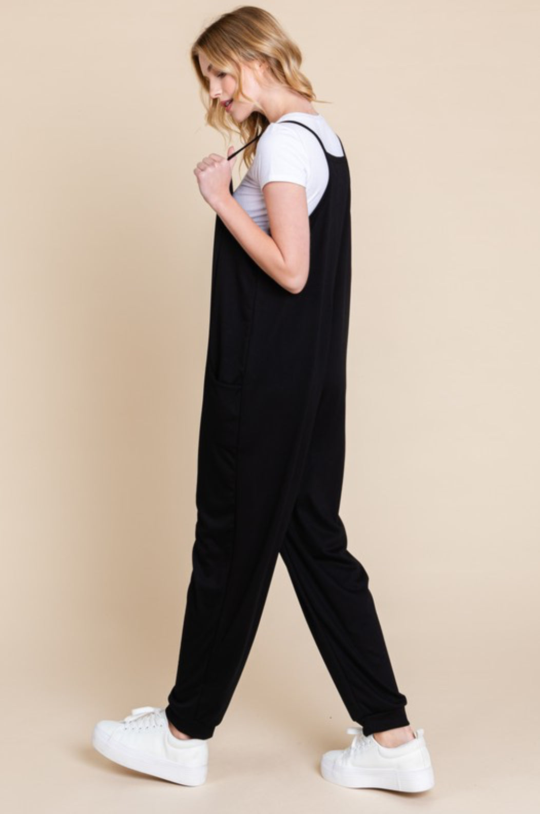 Ankle length cuff jumpsuit