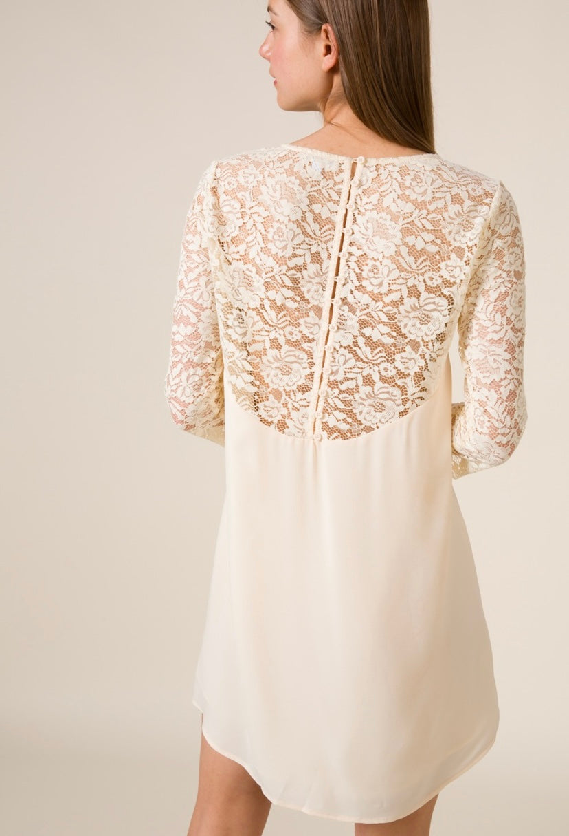 Cream Lace Dress