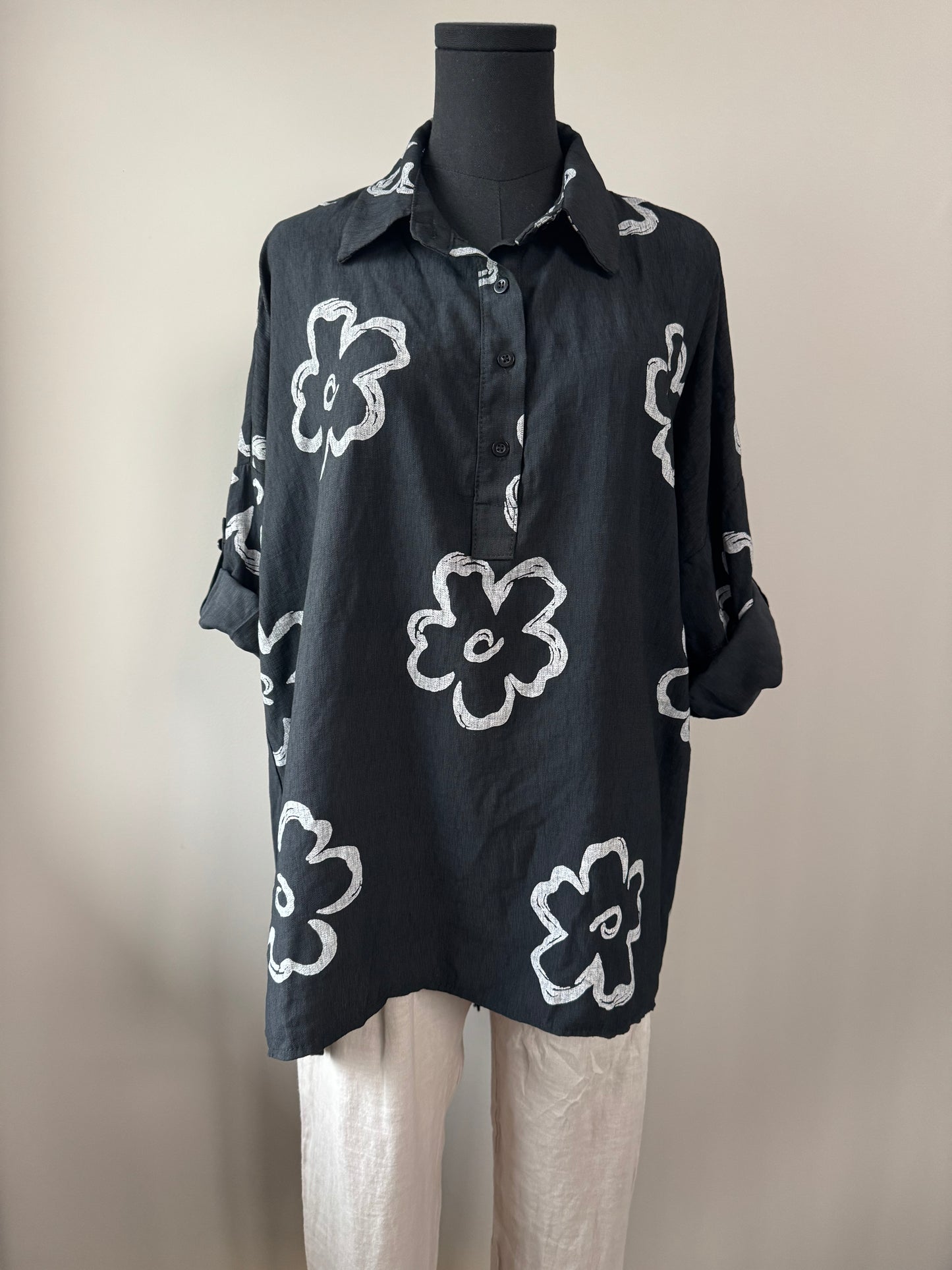 Flower tunic top