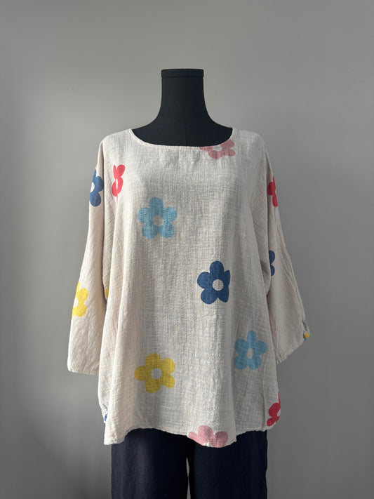 Flower cotton top