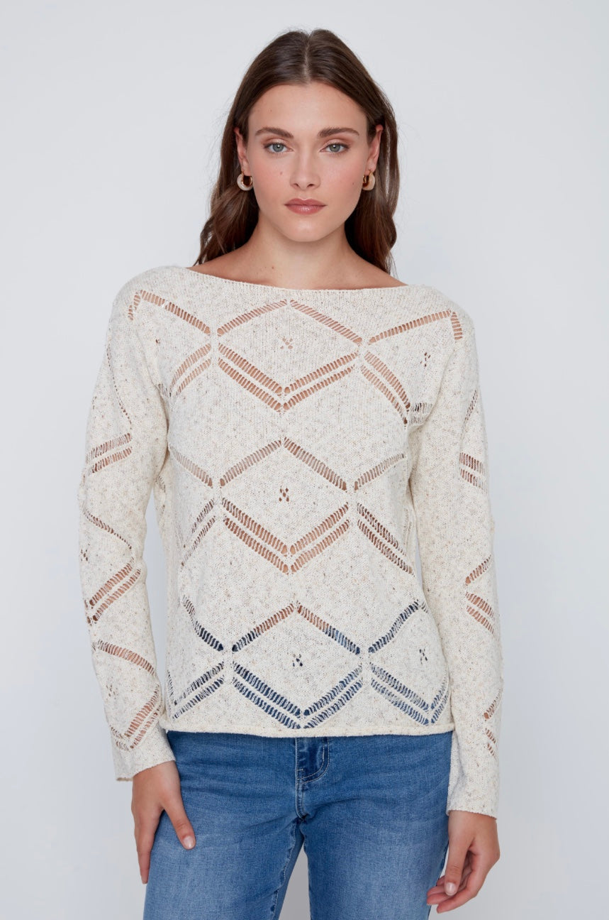 Ecru Combo Knit Sweater