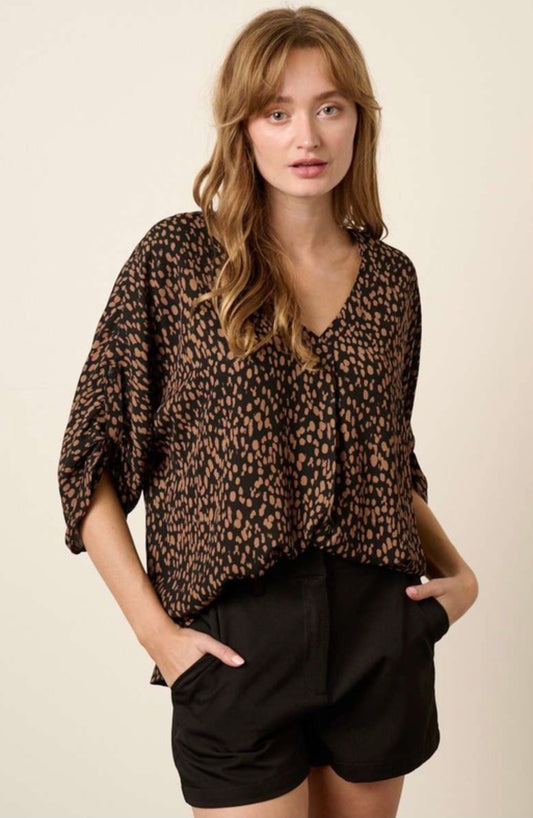 Print Dolman sleeve shirt