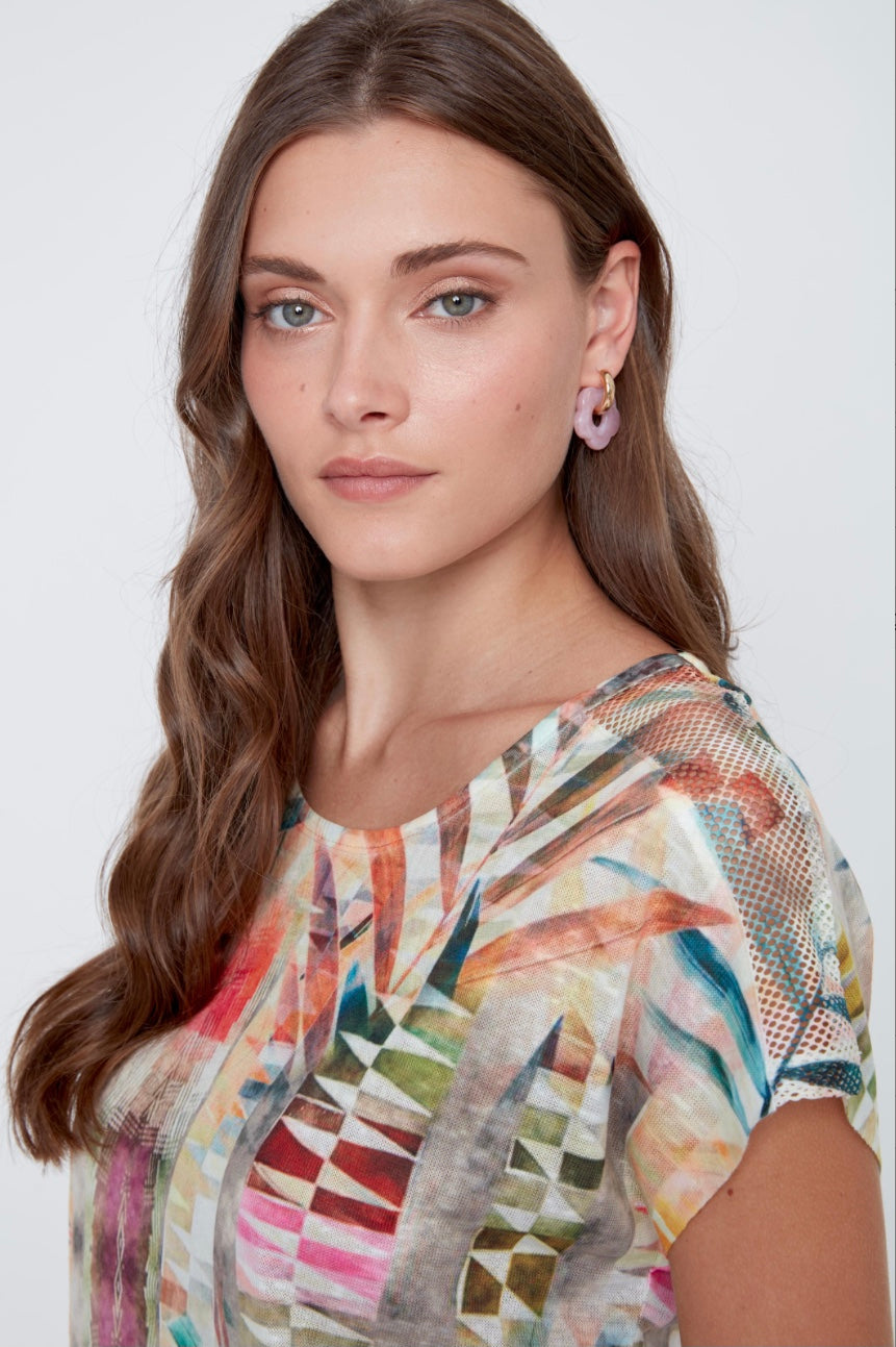 Multi Colour Leaf Top