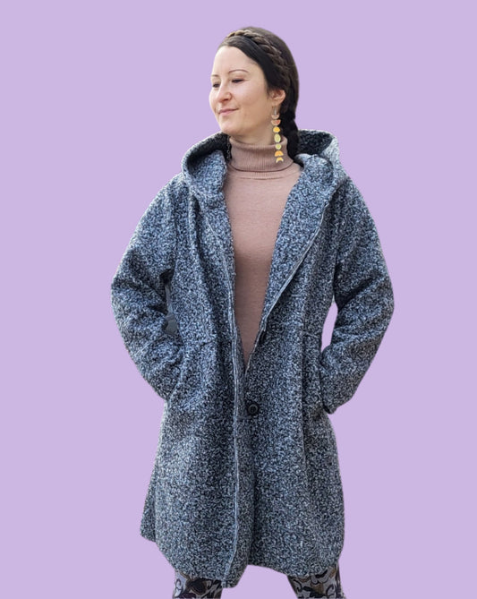 Speckled Persian style, hooded ladies coat