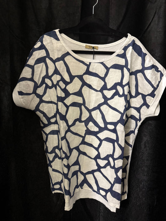 Linen/ cotton pebble top
