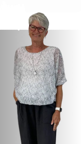 Speckled Sweater Top