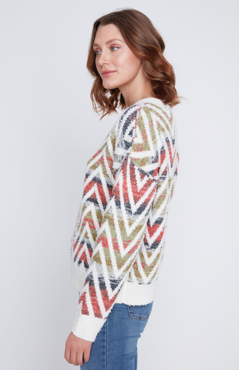 Rust Combo knitted sweater
