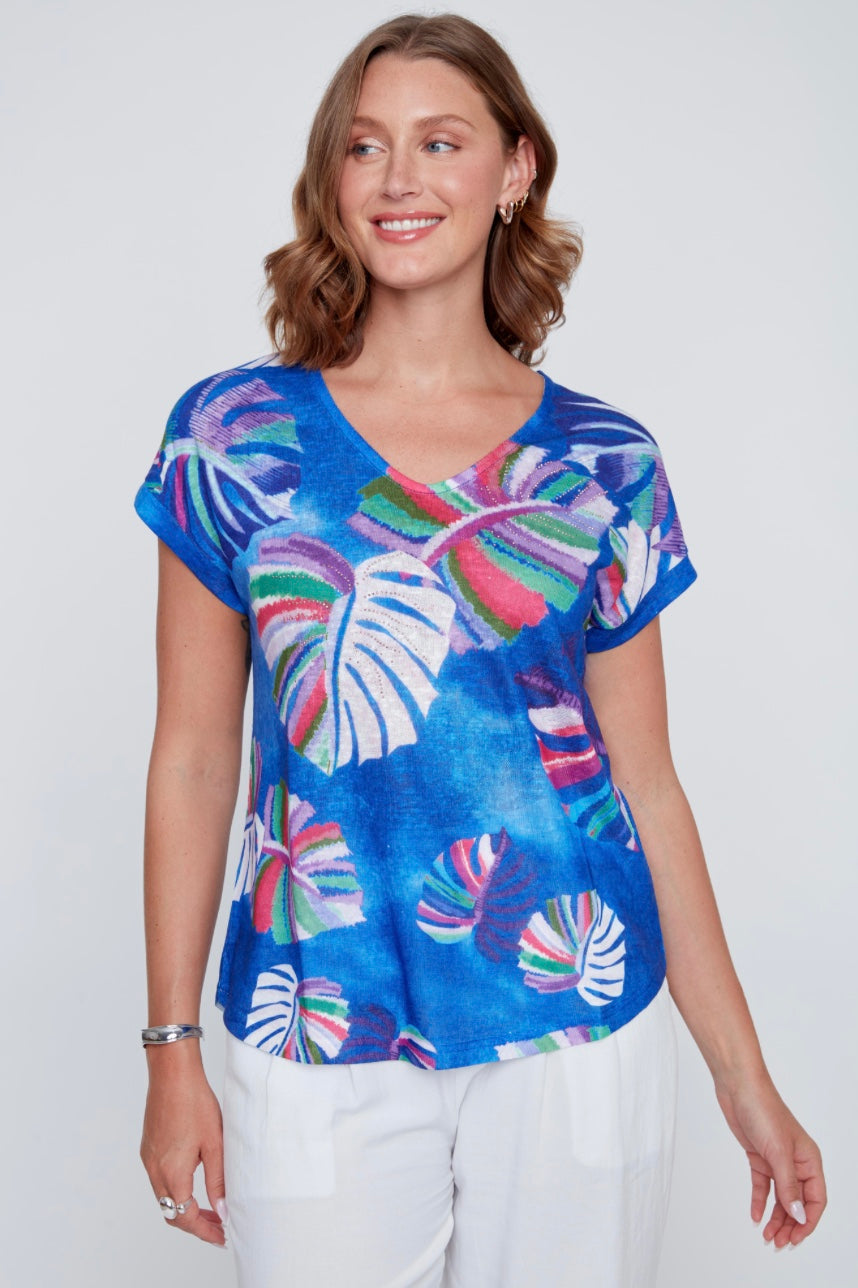 Blue Combo Top