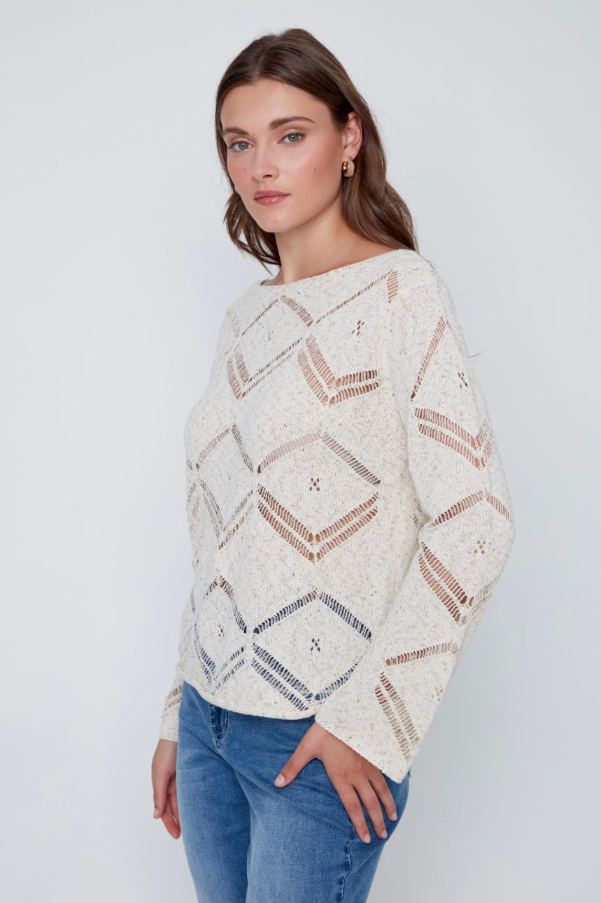 Ecru Combo Knit Sweater
