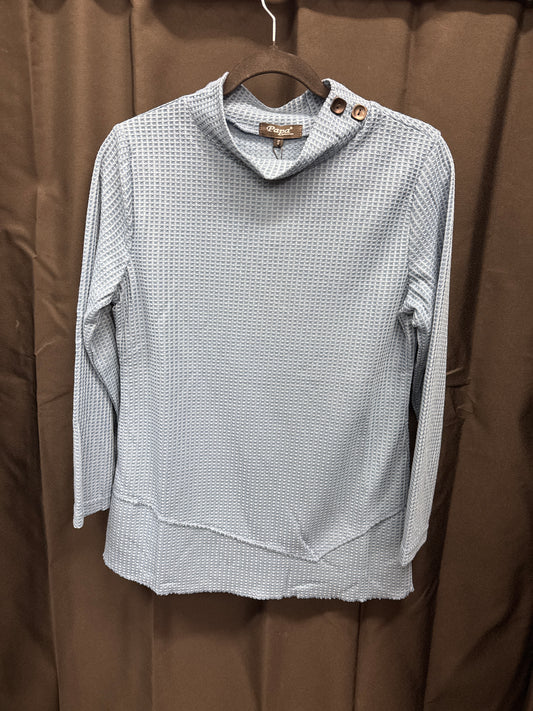 Blue waffle shirt