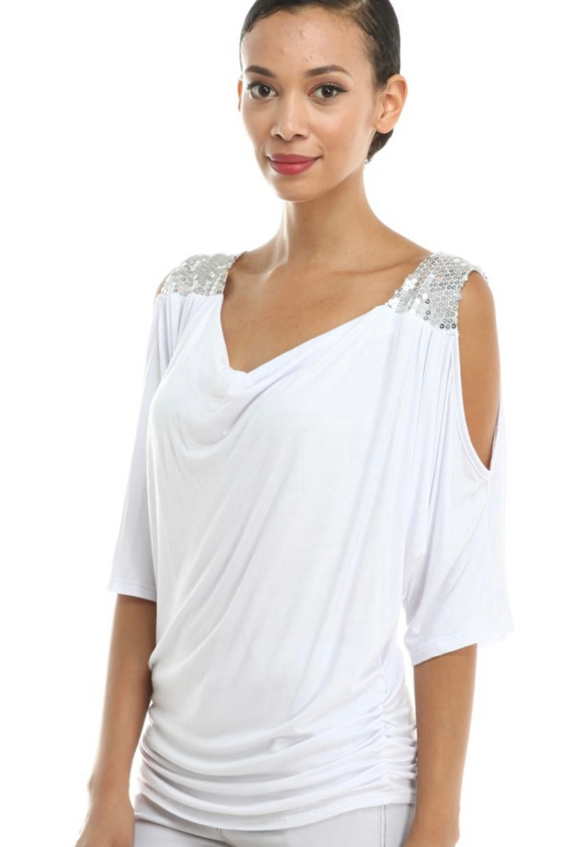 Open shoulder with Sequin Tunic