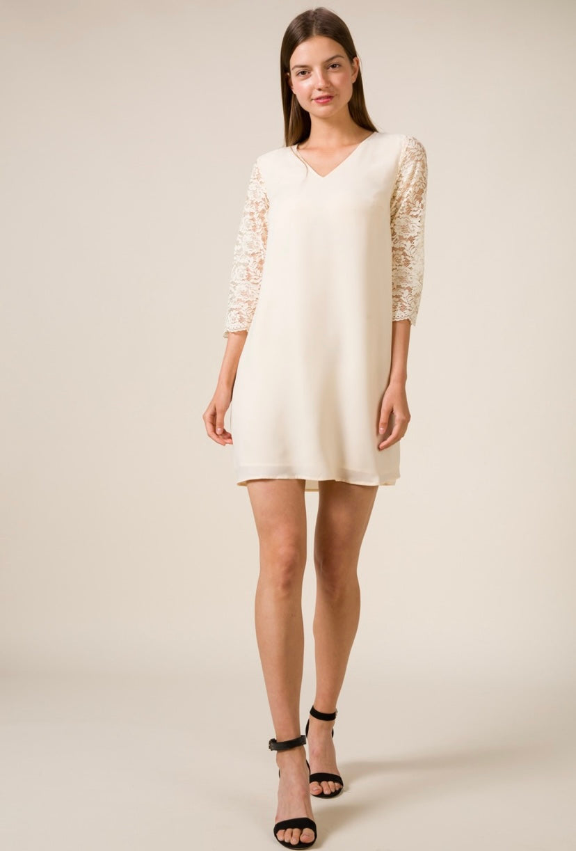 Cream Lace Dress