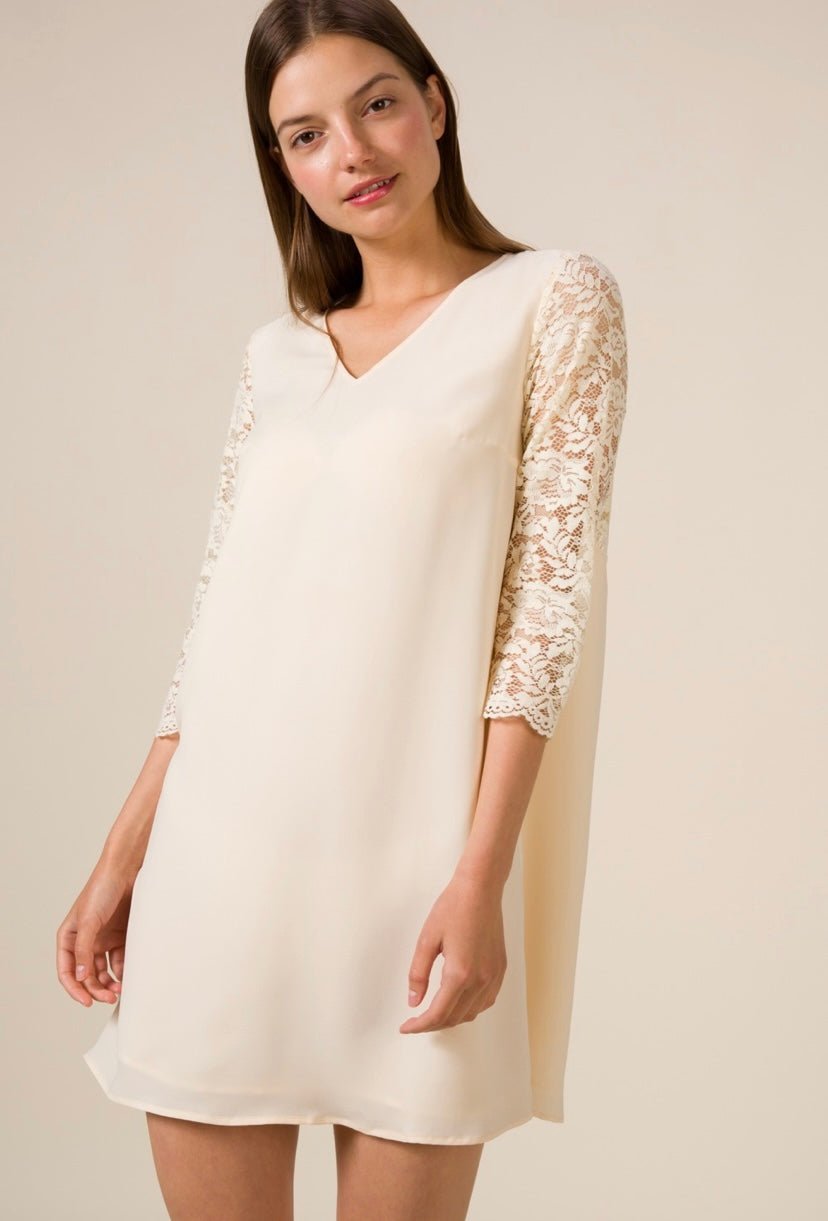 Cream Lace Dress