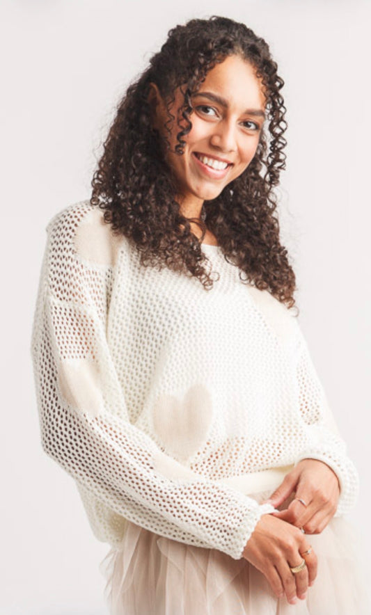 Heart Crochet Sweater