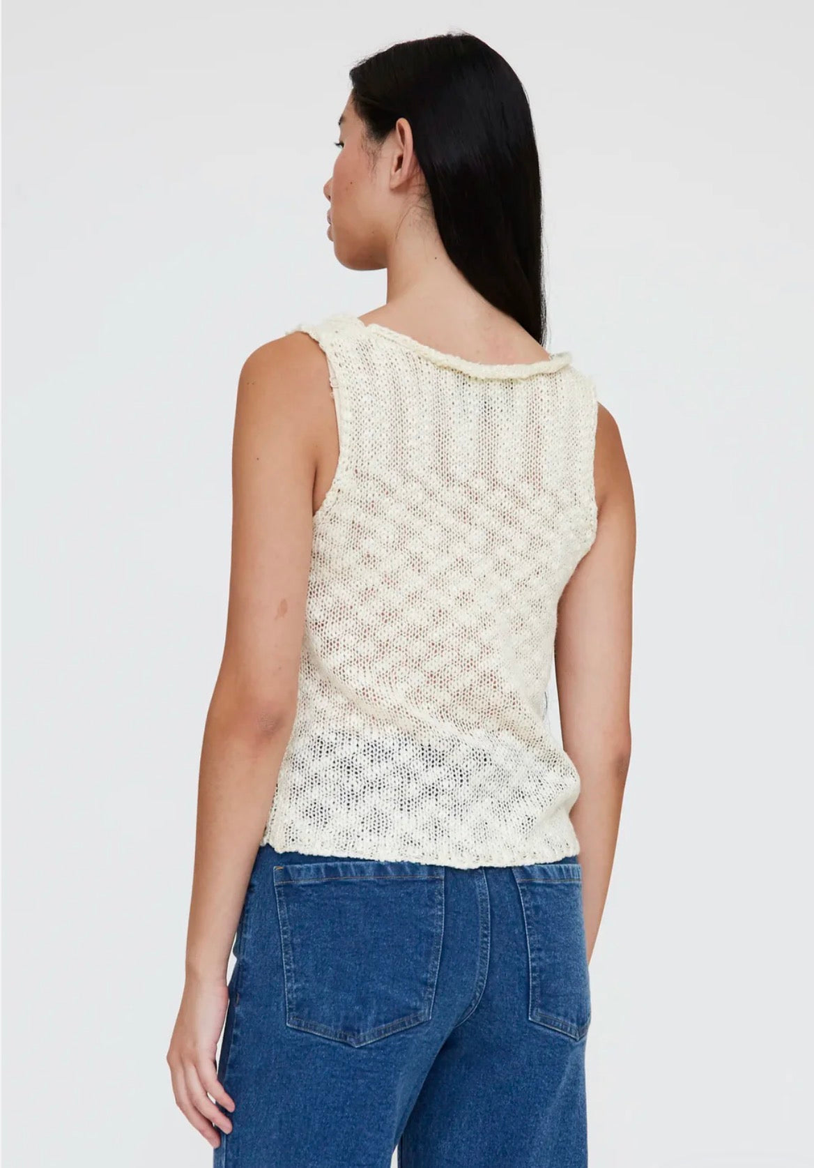 Open work knit top