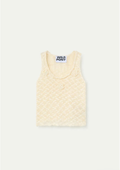 Open work knit top