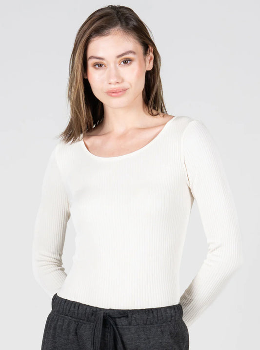 Rib crewneck Top
