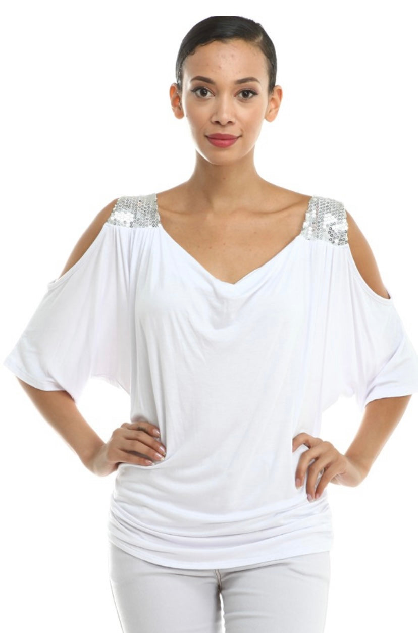 Open shoulder with Sequin Tunic