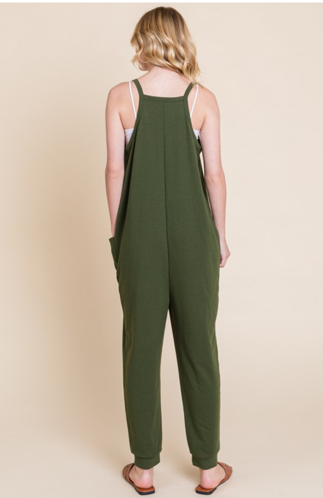 Ankle length cuff jumpsuit