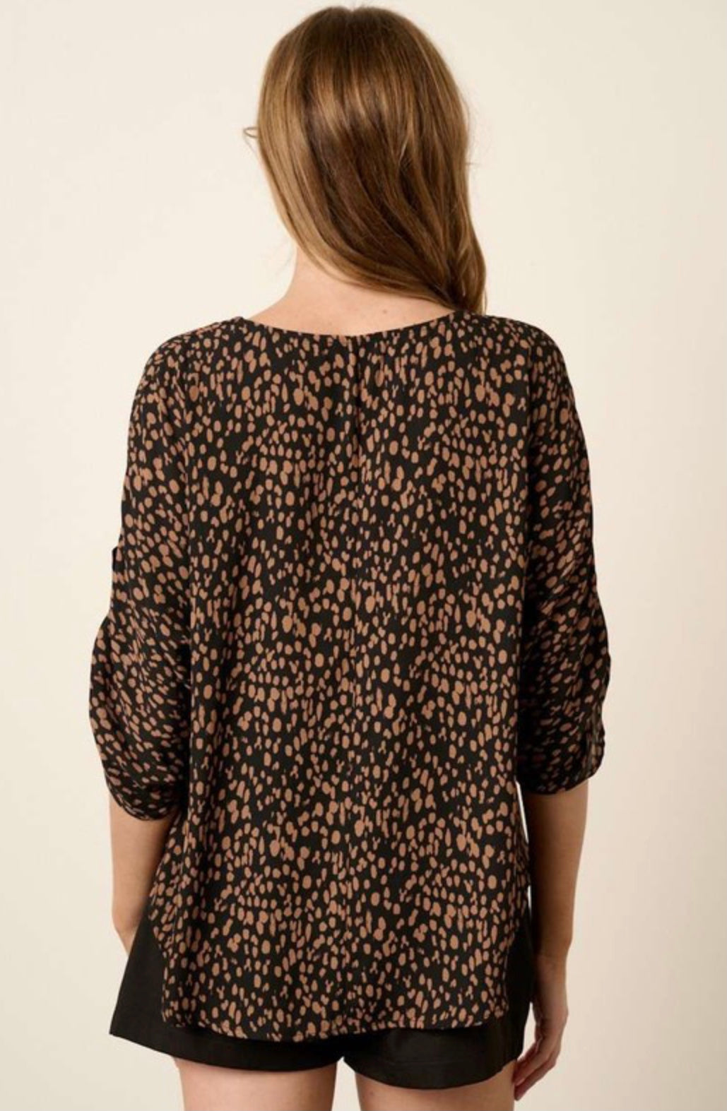 Print Dolman sleeve shirt