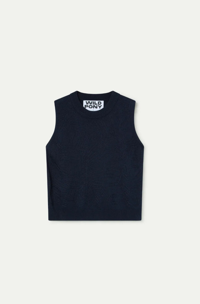 Knit Top with Embroidery