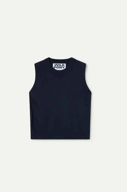 Knit Top with Embroidery