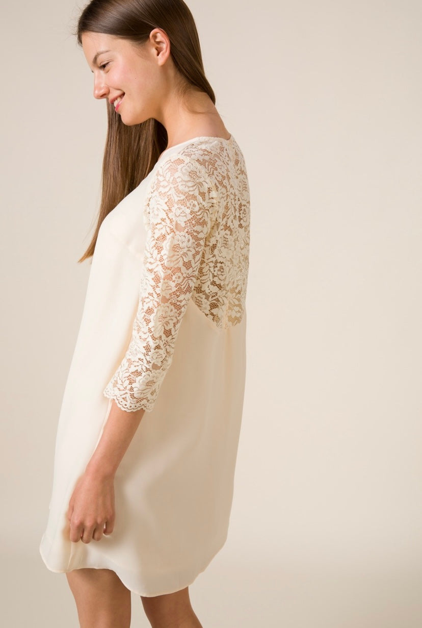 Cream Lace Dress