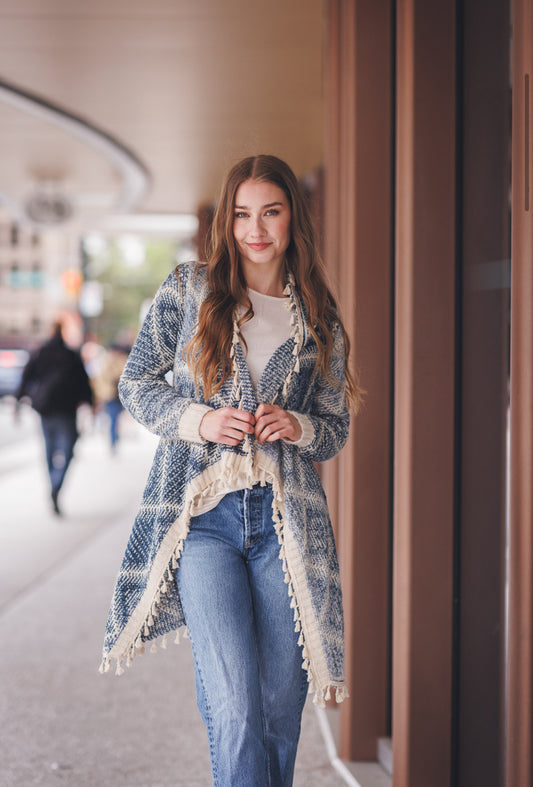 Knit diamond cardigan
