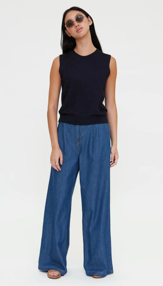 Knit Top with Embroidery
