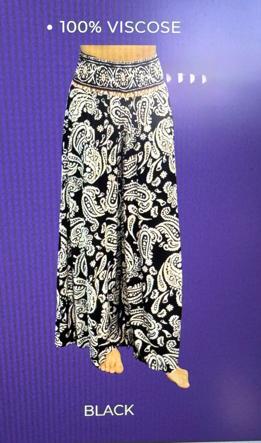 Leaf palazzo pant