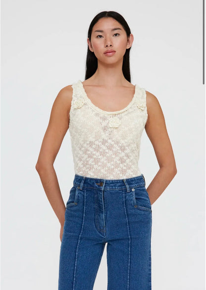 Open work knit top