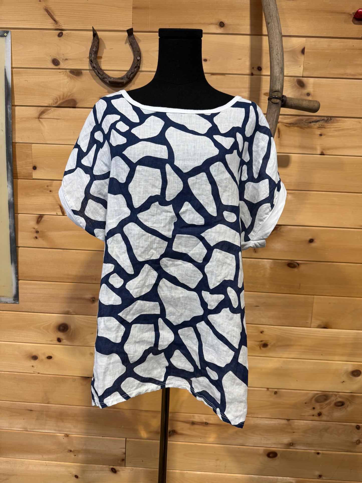 Linen/ cotton pebble top