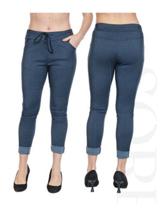 Denim leggings