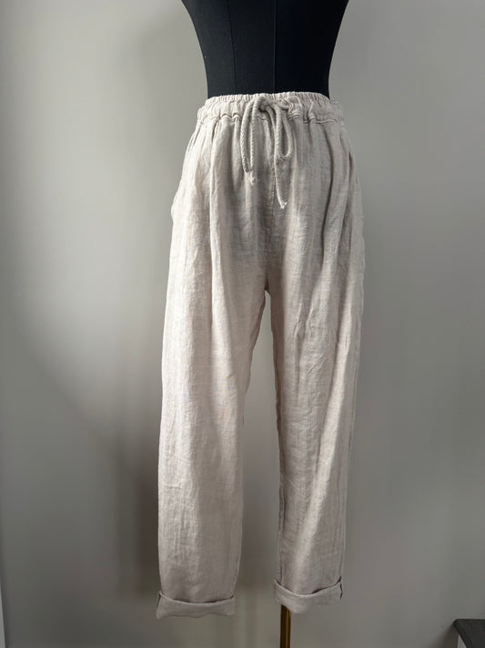 Skinny linen pants